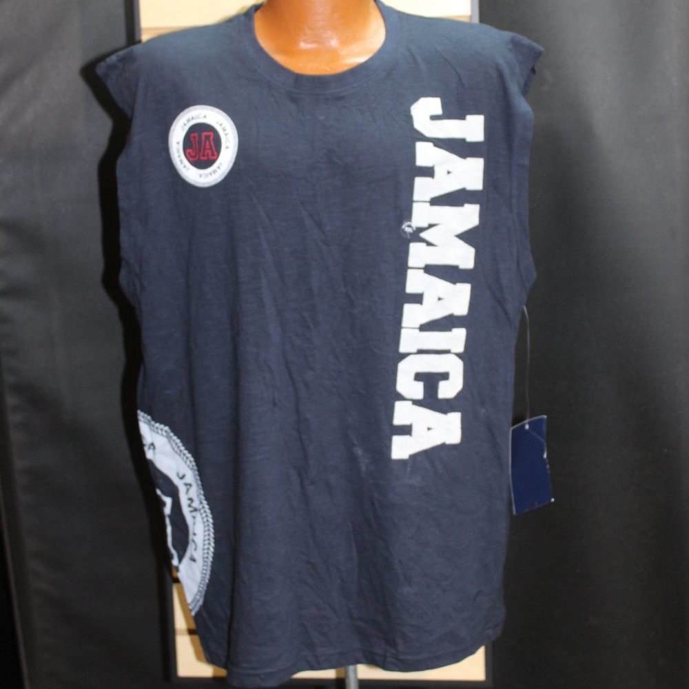 AV Couture Blue XXL Muscle Shirt Jamaica